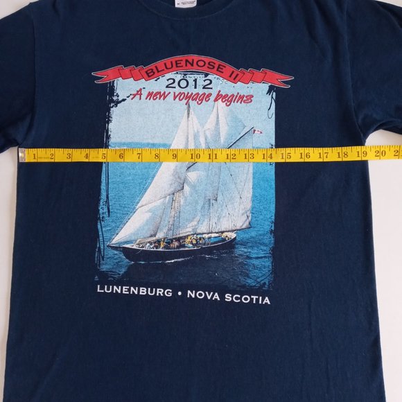 Awesome Bluenose II "A new voyage begins" navy Tee - Picture 6 of 7